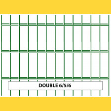 Fence panel DOUBLE 6/5/6 / 1230x2500 / ZN+PVC6005