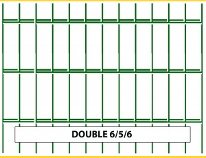 Doppelstabmatte 6/5/6 / 1230x2500 / ZN+PVC6005