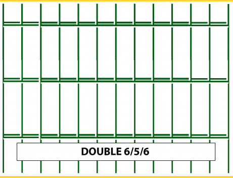 Doppelstabmatte 6/5/6 / 1230x2500 / ZN+PVC6005