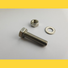 Screw STAINLESS STEEL / M8x30 / complete (screw, nut, washer) / pack of 10