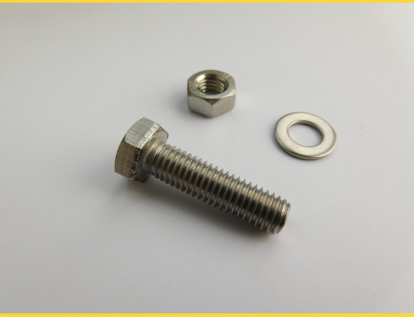 Screw STAINLESS STEEL / M8x30 / complete (screw, nut, washer) / pack of 10