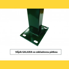 Post GALAXIA 60x40x1,50x1200 with base plate / ZN+PVC6005