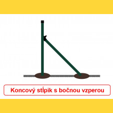 Stĺpik okrúhly poplastovaný (BPL) 38x1,25x1750 / ZN+PVC6005