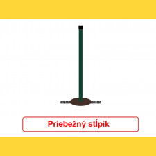 Stĺpik okrúhly poplastovaný (BPL) 38x1,25x1750 / ZN+PVC6005