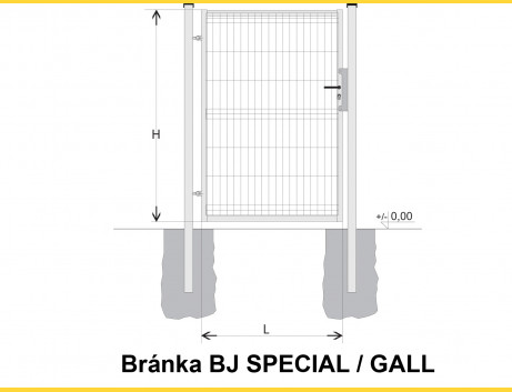 Brána BJ SPECIAL 1200x1000 / GALL / HNZ