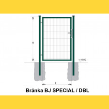 Brána BJ SPECIAL 1700x1000 / DBL / ZN+PVC6005