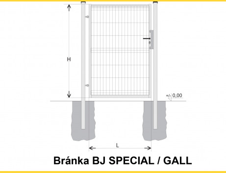 Brána BJ SPECIAL 1300x1000 / GALL / HNZ