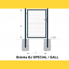 Tür BJ SPECIAL 1700x1000 / GALL / ZN+PVC7016