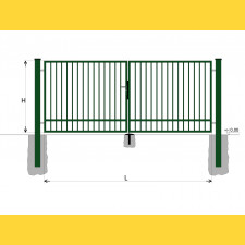 Gate BD SPECIAL 1200x3250 / TYČ / ZN+PVC6005