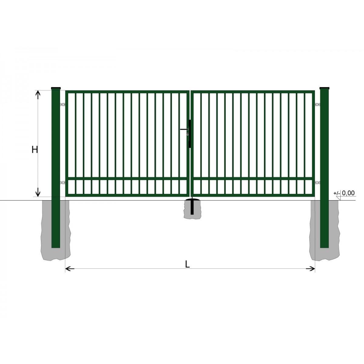 Kapu BD SPECIAL 1300x3250 / TYČ / ZN+PVC6005