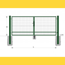 Gate BD SPECIAL 1200x3750 / GALL / ZN+PVC6005