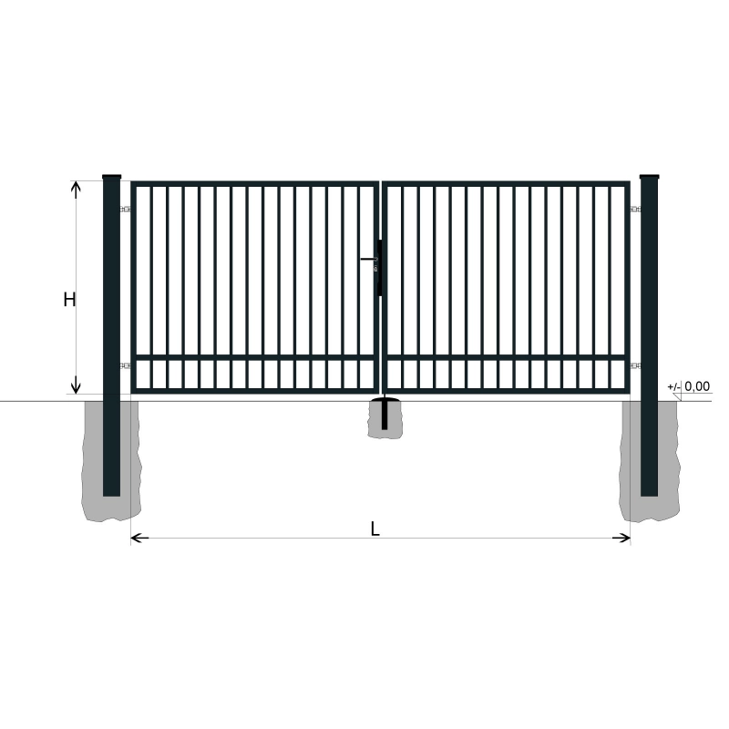Kapu BD SPECIAL 1600x4000 / TYČ / ZN+PVC7016