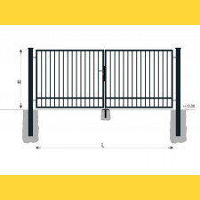 Tor BD SPECIAL 2000x3750 / TYČ / ZN+PVC7016
