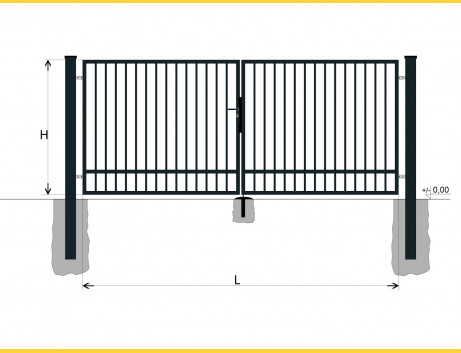 Tor BD SPECIAL 2000x3750 / TYČ / ZN+PVC7016