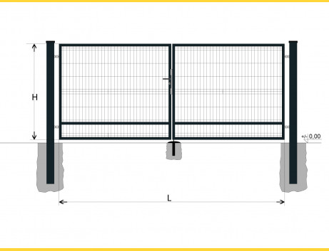 Gate BD SPECIAL 1800x3000 / GALL / ZN+PVC7016