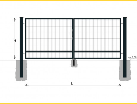 Tor BD SPECIAL 1800x5750 / DBL / ZN+PVC7016