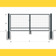 Tor BD SPECIAL 1900x3750 / DBL / ZN+PVC7016