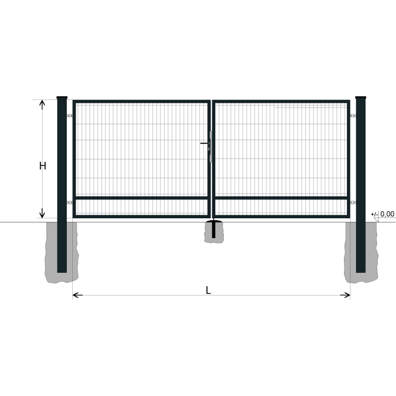Kapu BD SPECIAL 2000x4000 / DBL / ZN+PVC7016
