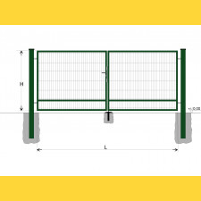 Gate BD SPECIAL 1200x3250 / DBL / ZN+PVC6005