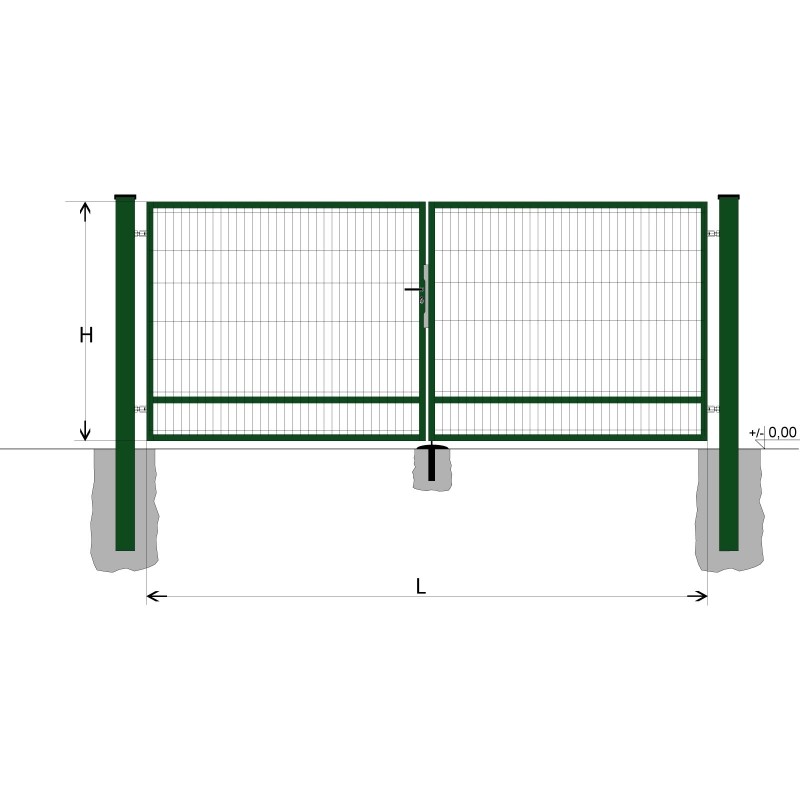 Kapu BD SPECIAL 1700x5750 / DBL / ZN+PVC6005