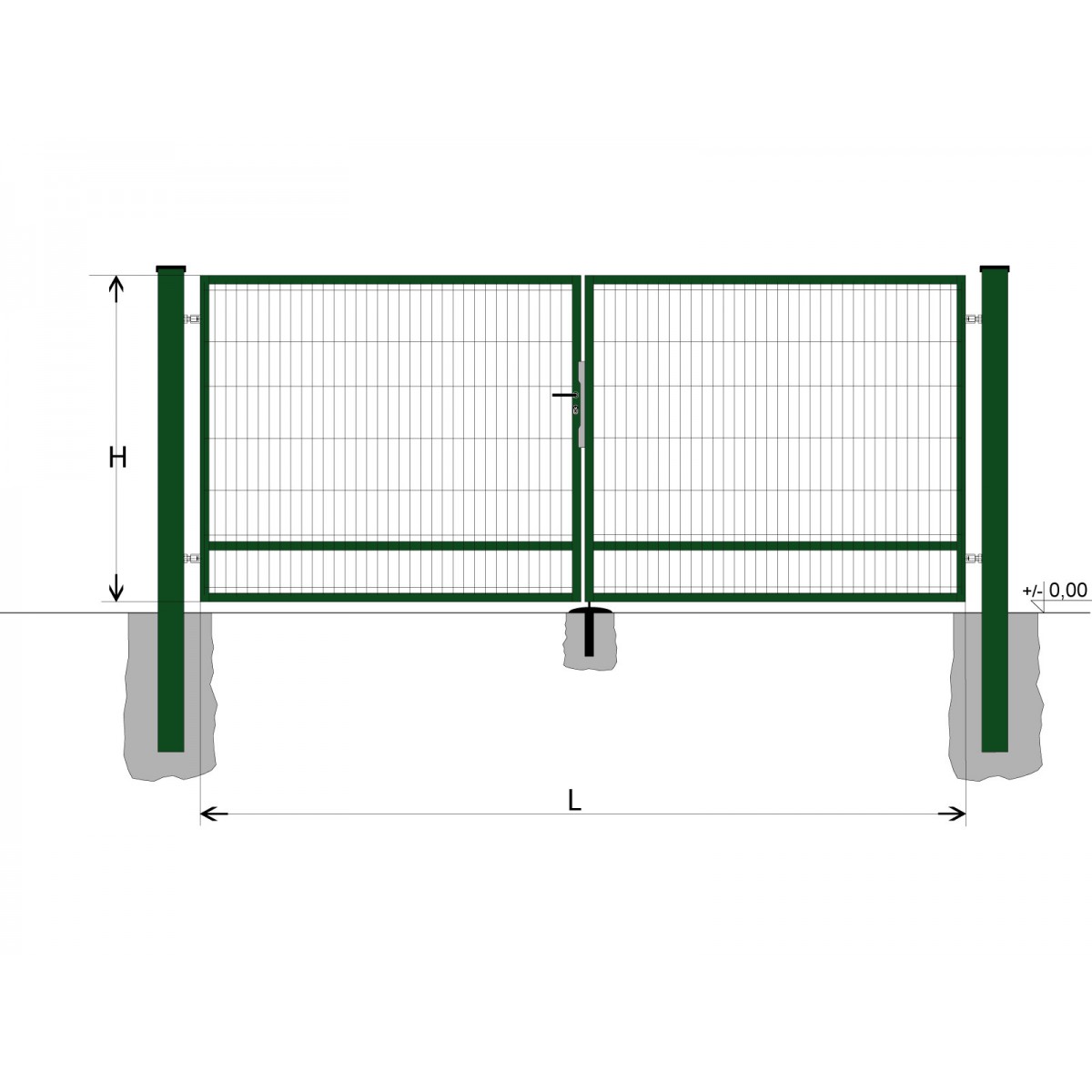 Kapu BD SPECIAL 1900x3000 / DBL / ZN+PVC6005