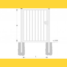 Gate BJ SOLID 1000x1000 / TYČ / HNZ