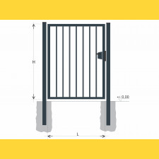 Kiskapu BJ SOLID 1000x1000 / TYČ / ZN+PVC7016