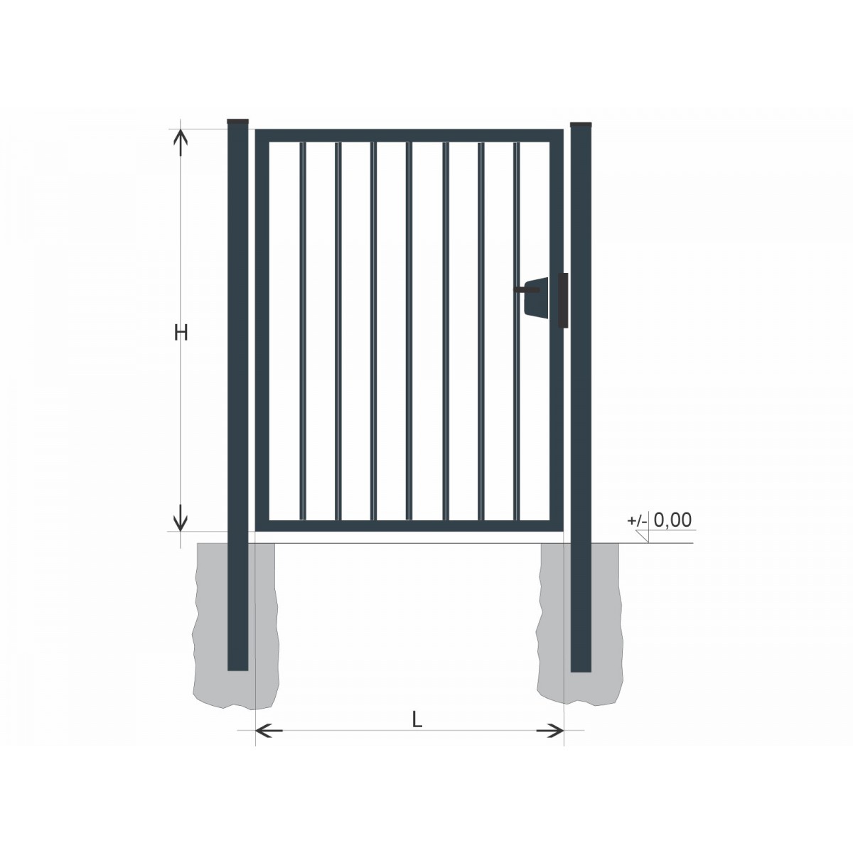Kiskapu BJ SOLID 1500x1200 / TYČ / ZN+PVC7016