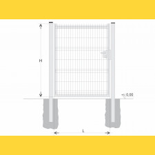 Brama BJ SOLID 1000x1000 / GAL / GNZ