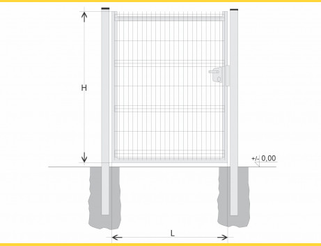 Brána BJ SOLID 1000x1000 / GAL / HNZ