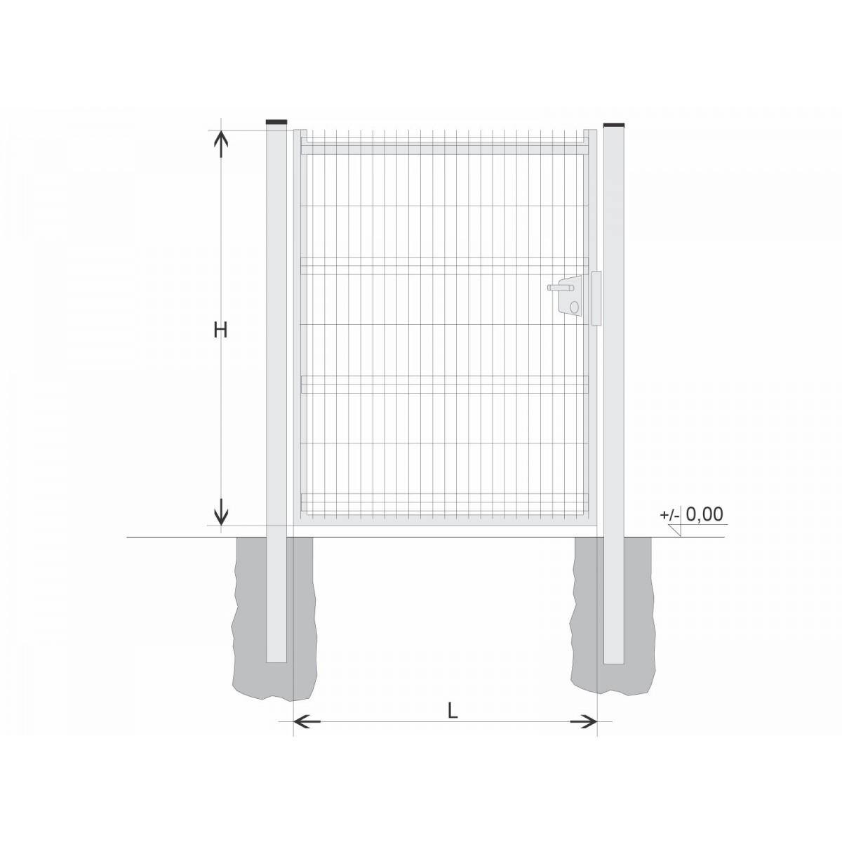 Kiskapu BJ SOLID 1500x1200 / GAL / HNZ