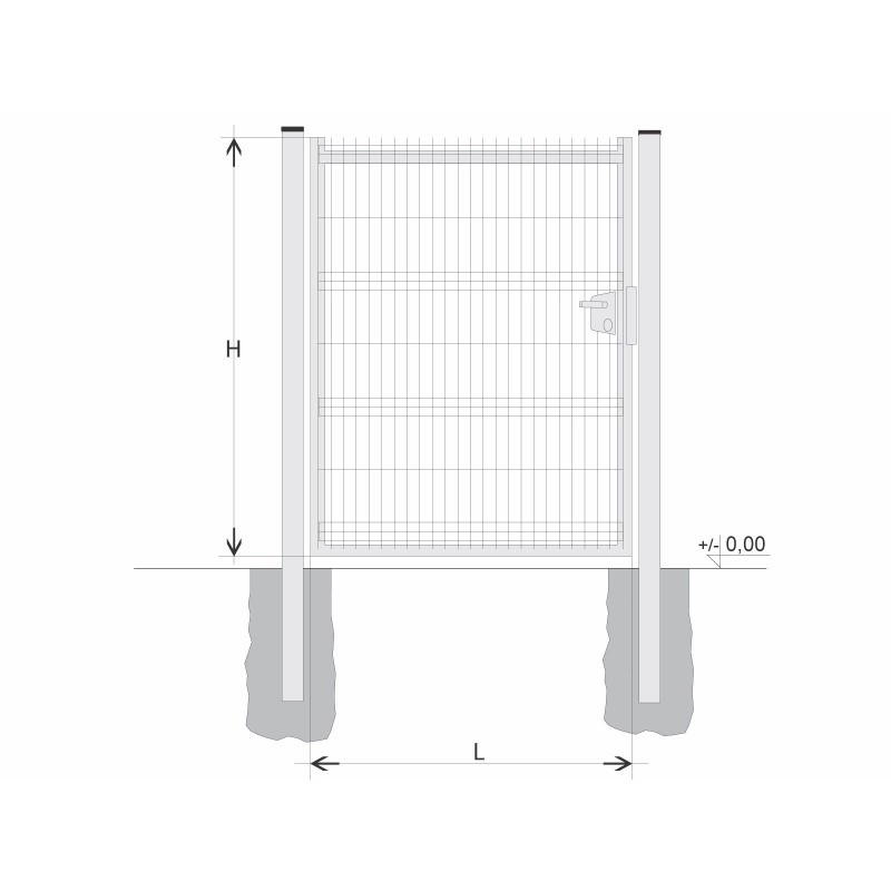 Kiskapu BJ SOLID 2000x1200 / GAL / HNZ