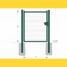 Brána BJ SOLID 1250x1200 / GAL / ZN+PVC6005