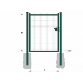 Kiskapu BJ SOLID 1250x1200 / GAL / ZN+PVC6005