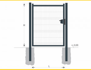 Kiskapu BJ SOLID 1000x1000 / GAL / ZN+PVC7016