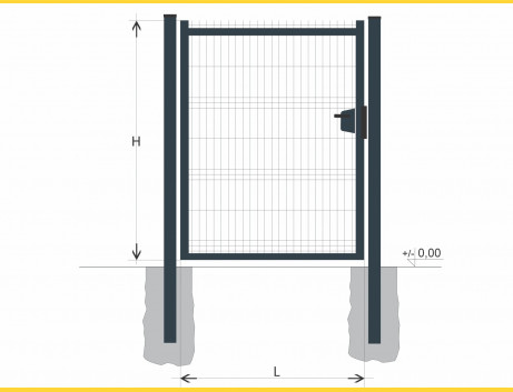 Brána BJ SOLID 1000x1000 / GAL / ZN+PVC7016