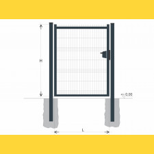 Brána BJ SOLID 1250x1000 / GAL / ZN+PVC7016