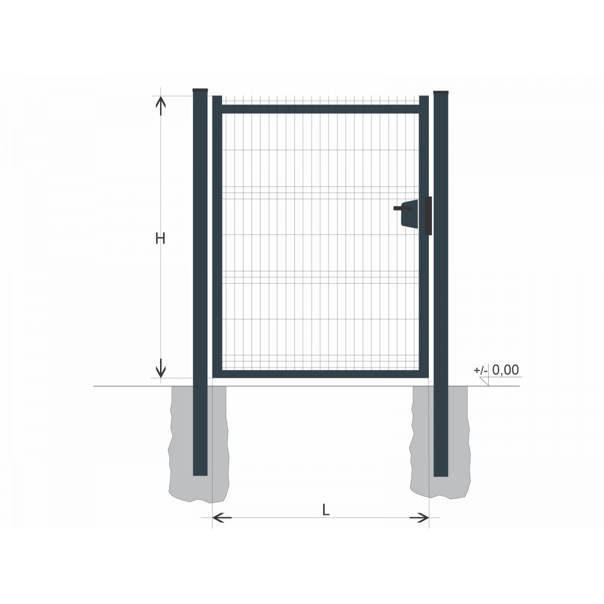 Kiskapu BJ SOLID 1800x1000 / GAL / ZN+PVC7016