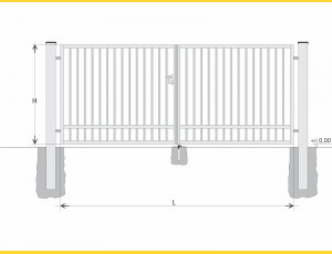 Gate BD SOLID 1300x10000 / TYČ / HNZ