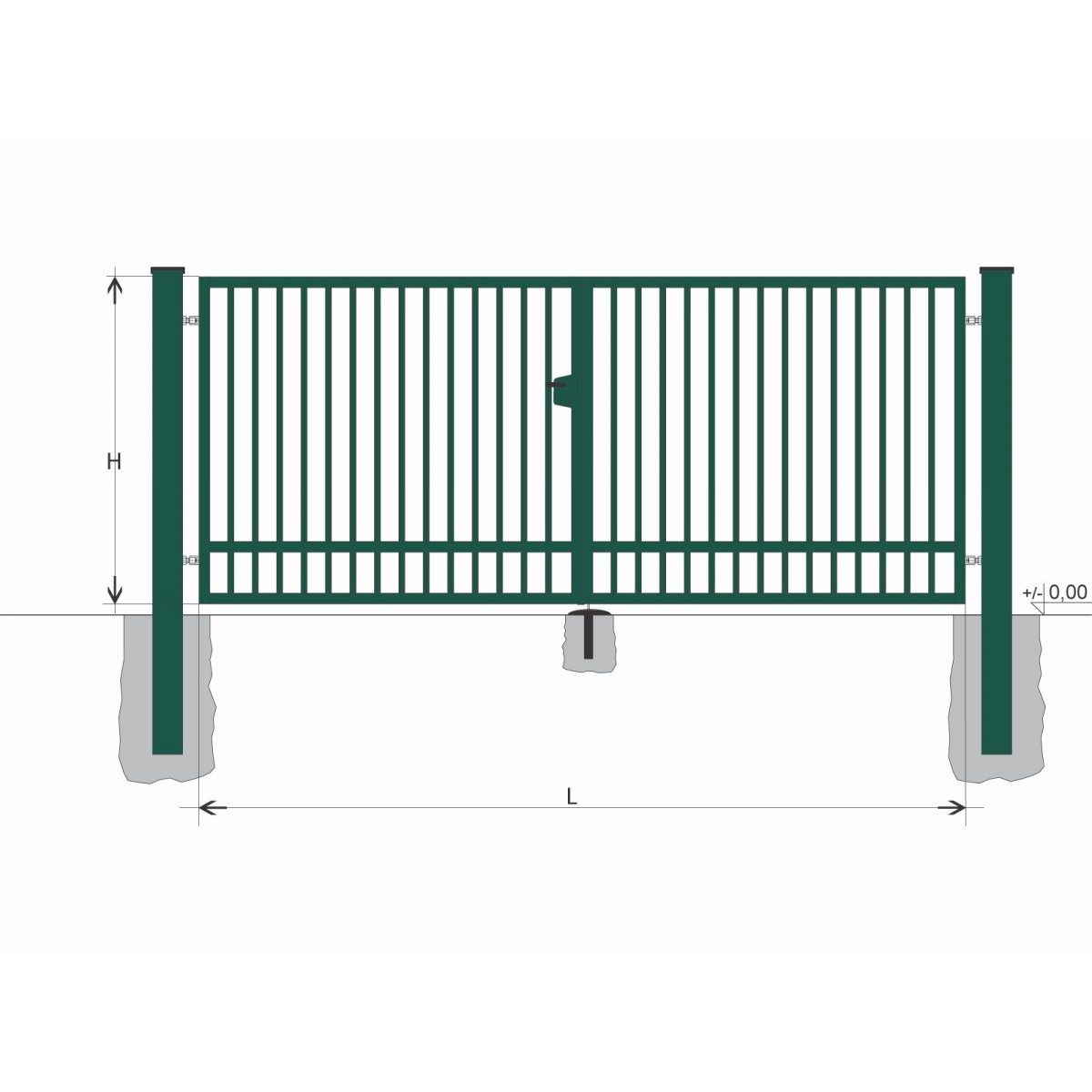 Kapu BD SOLID 1800x8750 / TYČ / ZN+PVC6005