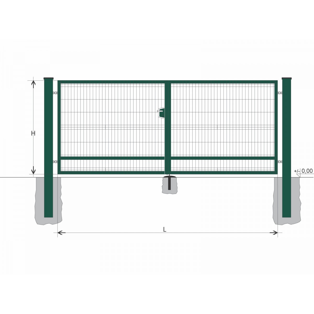 Kapu BD SOLID 1400x7750 / GAL / ZN+PVC6005