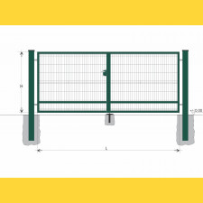 Tor BD SOLID 2000x9000 / GAL / ZN+PVC6005