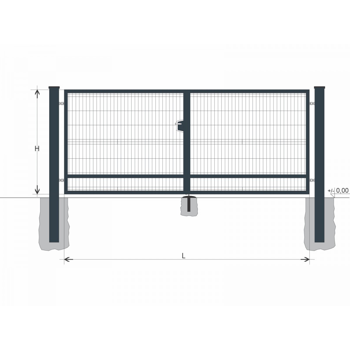Kapu BD SOLID 1400x8500 / GAL / ZN+PVC7016