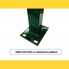 Zaunpfosten GALAXIA 60x40x1,50x1100 mit Fußplatte / ZN+PVC6005
