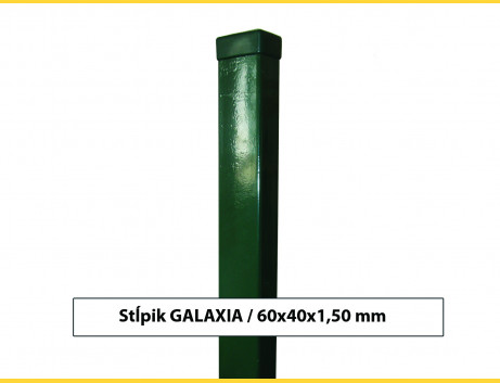 Zaunpfosten GALAXIA 60x40x1,50x1100 mit Fußplatte / ZN+PVC6005