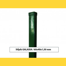 Zaunpfosten GALAXIA 60x40x1,50x1300 mit Fußplatte / ZN+PVC6005