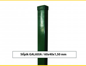 Zaunpfosten GALAXIA 60x40x1,50x1900 mit Fußplatte / ZN+PVC6005