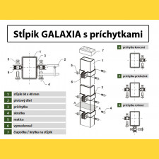 Zaunpfosten GALAXIA 60x40x1,50x1100 mit Fußplatte / HNZ