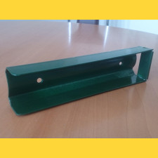 Base plate holder, metal / U / 200/50 / flat / ZN+PVC7016