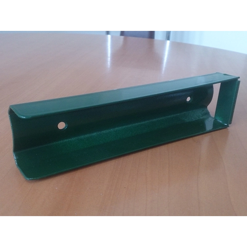 Base plate holder, metal / U / 300/50 / flat / ZN+PVC6005